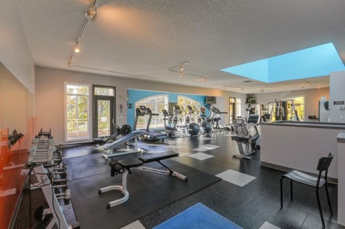 304-10 Hemlock Crescent Sw, Calgary, AB - Indoor Photo Showing Gym Room