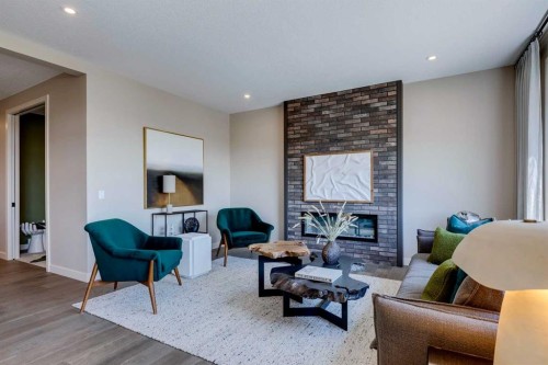 111 Sundown Crescent, Cochrane, AB - Indoor Photo Showing Living Room