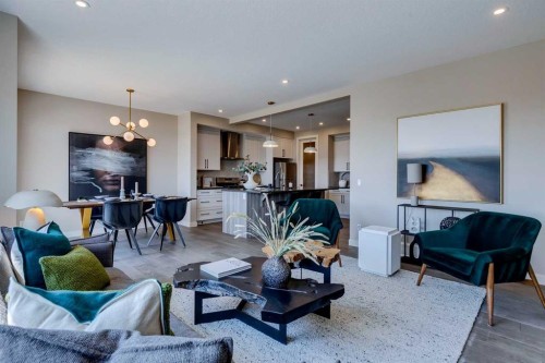 111 Sundown Crescent, Cochrane, AB - Indoor Photo Showing Living Room