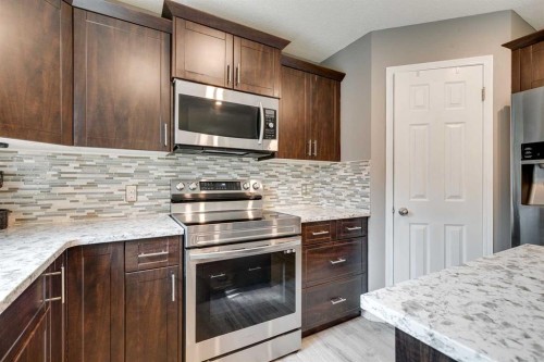 274 Mt Assiniboine Place Se, Calgary, AB - Indoor Photo Showing Kitchen With Upgraded Kitchen