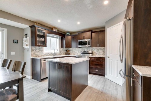 274 Mt Assiniboine Place Se, Calgary, AB - Indoor Photo Showing Kitchen With Upgraded Kitchen