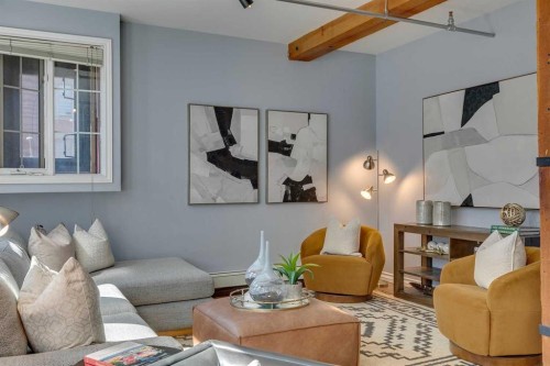221-220 11 Avenue Se, Calgary, AB - Indoor Photo Showing Living Room