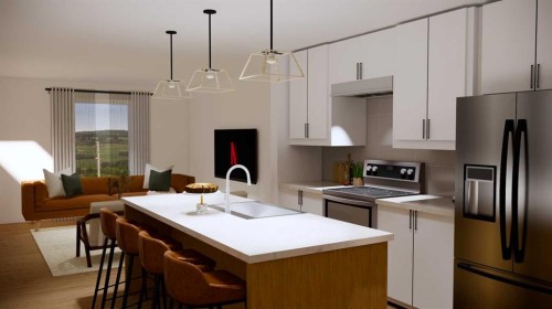 #1-106 4Th Street Nw, Sundre, AB - Indoor Photo Showing Kitchen