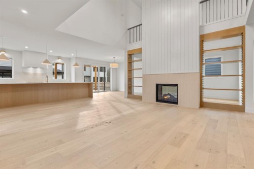 30 Greenwich Row Nw, Calgary, AB - Indoor With Fireplace