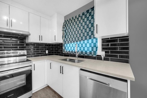 6022 Martingrove Road Ne, Calgary, AB - Indoor Photo Showing Kitchen With Double Sink