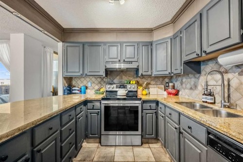 405-1334 13 Avenue Sw, Calgary, AB - Indoor Photo Showing Kitchen With Double Sink