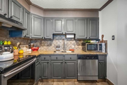 405-1334 13 Avenue Sw, Calgary, AB - Indoor Photo Showing Kitchen With Stainless Steel Kitchen