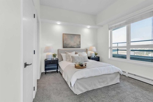 1402-350 Livingston Common Ne, Calgary, AB - Indoor Photo Showing Bedroom