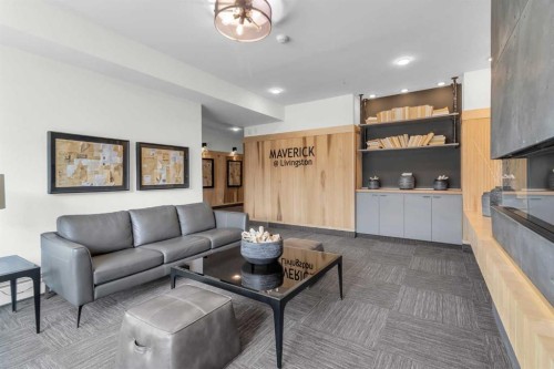 1402-350 Livingston Common Ne, Calgary, AB - Indoor Photo Showing Living Room