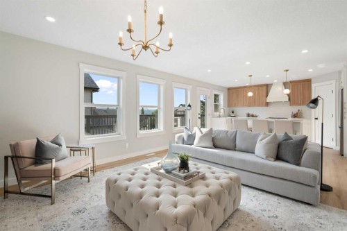 335 Hidden Creek Boulevard Nw, Calgary, AB - Indoor Photo Showing Living Room