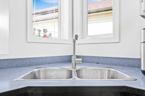 295 Coventry Road Ne, Calgary, AB - Indoor Photo Showing Kitchen With Double Sink