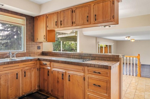 427 Willow Grove Crescent Se, Calgary, AB - Indoor Photo Showing Kitchen With Double Sink