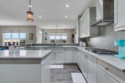 55 Sage Bluff Green Nw, Calgary, AB - Indoor Photo Showing Kitchen With Upgraded Kitchen