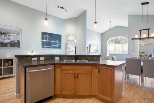 264 Windermere Drive, Chestermere, AB - Indoor Photo Showing Kitchen With Double Sink