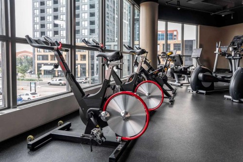 1503-220 12 Avenue Se, Calgary, AB - Indoor Photo Showing Gym Room