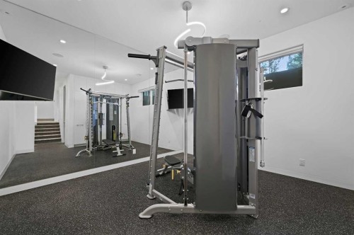 530 Crescent Road Nw, Calgary, AB - Indoor Photo Showing Gym Room