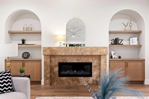 1220 Varsity Estates Road Nw, Calgary, AB - Indoor Photo Showing Living Room With Fireplace