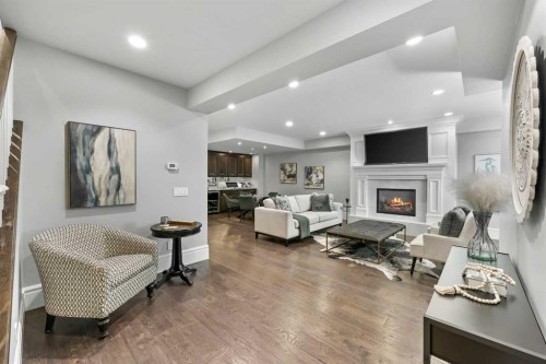 420 49 Avenue Sw, Calgary, AB - Indoor With Fireplace