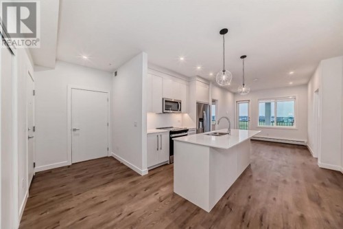 2409-395 Skyview Parkway Ne, Calgary, AB - Indoor Photo Showing Kitchen With Upgraded Kitchen