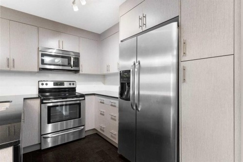 2110-240 Skyview Ranch Road Ne, Calgary, AB - Indoor Photo Showing Kitchen With Stainless Steel Kitchen
