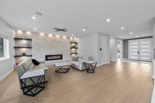 7 Mystic Ridge Way Sw, Calgary, AB - Indoor With Fireplace