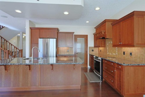 55 Tuscany Estates Drive Nw, Calgary, AB - Indoor Photo Showing Kitchen With Stainless Steel Kitchen With Upgraded Kitchen