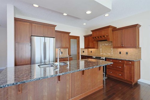 55 Tuscany Estates Drive Nw, Calgary, AB - Indoor Photo Showing Kitchen With Stainless Steel Kitchen With Upgraded Kitchen