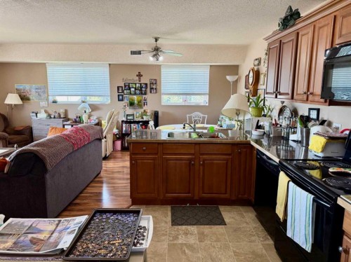 4816 50 Avenue, Breton, AB - Indoor Photo Showing Kitchen With Double Sink