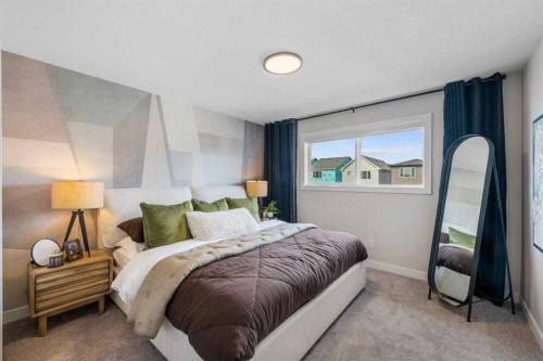 84 Ricardo Ranch Avenue Se, Calgary, AB - Indoor Photo Showing Bedroom