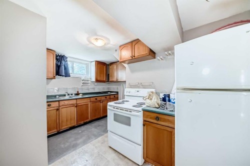 2235 42 Street Se, Calgary, AB - Indoor Photo Showing Kitchen With Double Sink