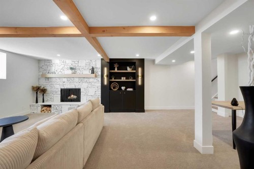 611 Parkridge Drive Se, Calgary, AB - Indoor With Fireplace