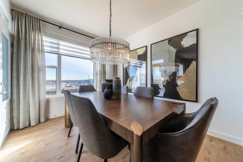 203 Lucas Common Nw, Calgary, AB - Indoor Photo Showing Dining Room