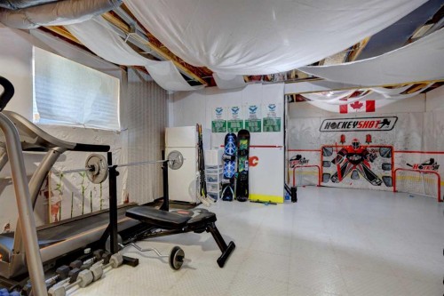 152 Mike Ralph Way Sw, Calgary, AB - Indoor Photo Showing Gym Room