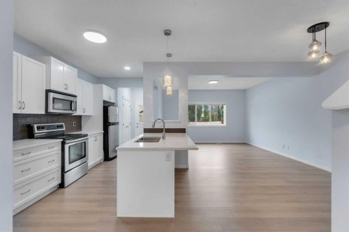 20 Copperpond Grove Se, Calgary, AB - Indoor Photo Showing Kitchen With Double Sink