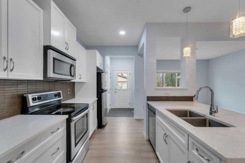 20 Copperpond Grove Se, Calgary, AB - Indoor Photo Showing Kitchen With Double Sink With Upgraded Kitchen