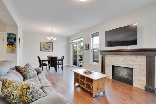 139 Legacy Circle Se, Calgary, AB - Indoor Photo Showing Living Room With Fireplace