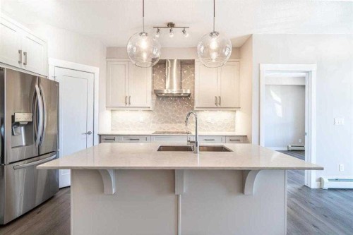 217-30 Walgrove Walk Se, Calgary, AB - Indoor Photo Showing Kitchen With Stainless Steel Kitchen With Upgraded Kitchen
