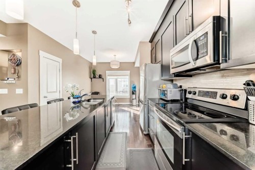 29 Skyview Point Link Ne, Calgary, AB - Indoor Photo Showing Kitchen With Stainless Steel Kitchen With Upgraded Kitchen