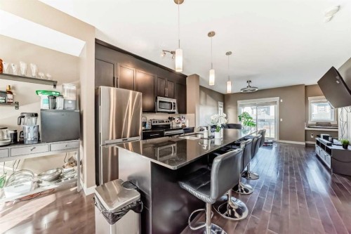 29 Skyview Point Link Ne, Calgary, AB - Indoor Photo Showing Kitchen With Stainless Steel Kitchen With Upgraded Kitchen