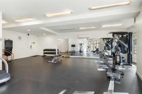 227-15 Aspenmont Heights Sw, Calgary, AB - Indoor Photo Showing Gym Room