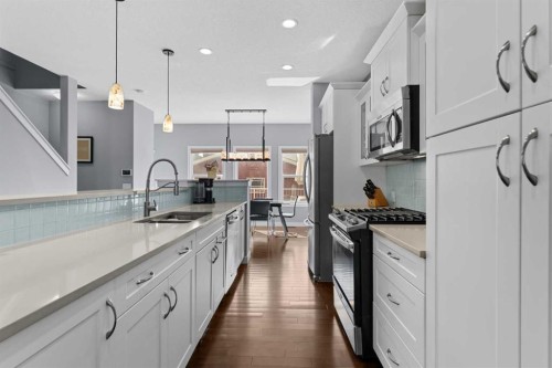 172 Evanspark Gardens Nw, Calgary, AB - Indoor Photo Showing Kitchen With Double Sink With Upgraded Kitchen