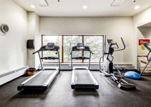 308-8604 48 Avenue Nw, Calgary, AB - Indoor Photo Showing Gym Room