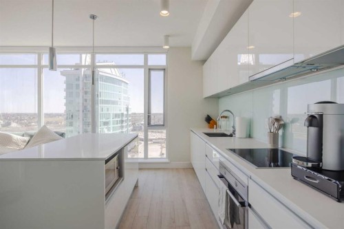 3004-1188 3Rd Street Se, Calgary, AB - Indoor Photo Showing Kitchen With Upgraded Kitchen