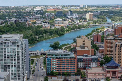 701-205 Riverfront Avenue Sw, Calgary, AB - Outdoor With Body Of Water With View