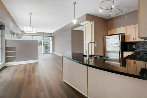 701-205 Riverfront Avenue Sw, Calgary, AB - Indoor Photo Showing Kitchen
