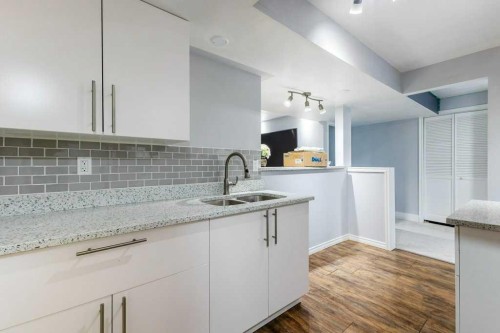 540 Panatella Court Nw, Calgary, AB - Indoor Photo Showing Kitchen With Double Sink
