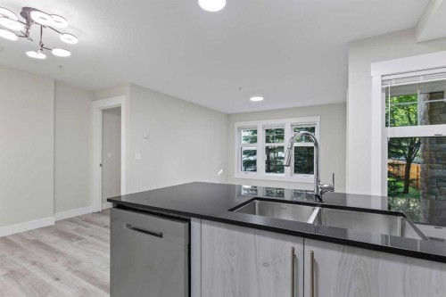 3112-11 Mahogany Row Se, Calgary, AB - Indoor Photo Showing Kitchen With Double Sink