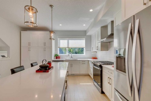 819 Shawnee Terrace Sw, Calgary, AB - Indoor Photo Showing Kitchen With Upgraded Kitchen