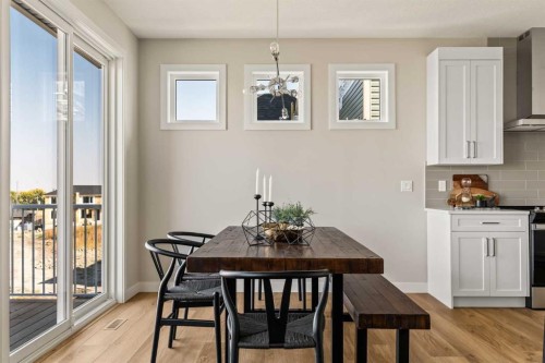 1168 Iron Ridge Avenue, Crossfield, AB - Indoor Photo Showing Dining Room
