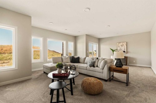 1168 Iron Ridge Avenue, Crossfield, AB - Indoor Photo Showing Living Room